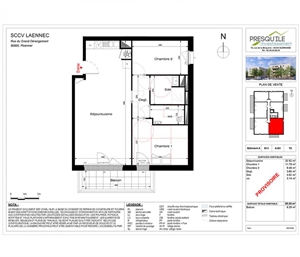 t3 à la vente -   56800  PLOERMEL, surface 65 m2 vente t3 - UBI470904401